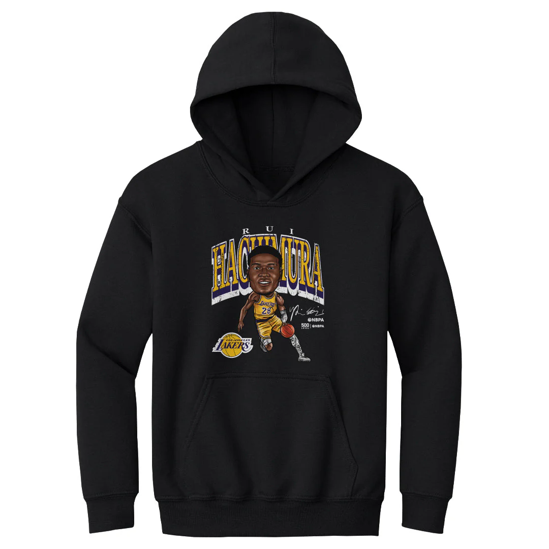 Rui Hachimura Los Angeles Lakers Cartoon WHT - Image 2