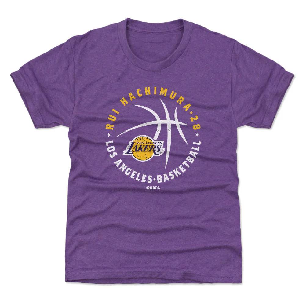 Rui Hachimura Los Angeles Lakers Player Ball WHT - Image 3